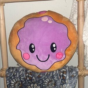 Cute Purple Jelly Donut Plush Pillow Smillow